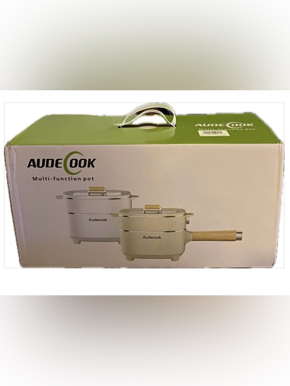 NEW Audecook 2L Portable Electric multifunction pot, white